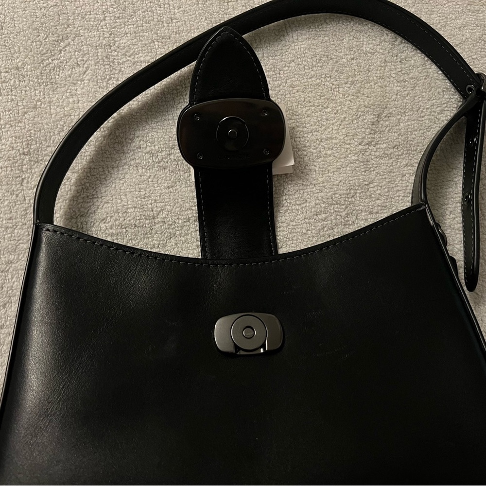 Coach Eliza Black Leather Shoulder Bag - Picture 7 of 15